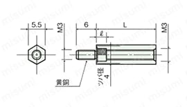 ジュラコンスペーサー（六角） BS 外形図_17