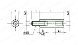 ジュラコンスペーサー（六角） BS 外形図_19