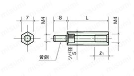 ジュラコンスペーサー（六角） BS 外形図_22