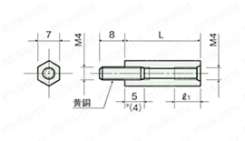 ジュラコンスペーサー（六角） BS 外形図_23