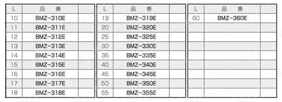 金属付PBTスペーサー/BMZ-E 外形図3