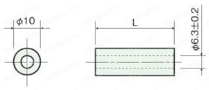 ABSスペーサー（中空） CA/CA-B 外形図6