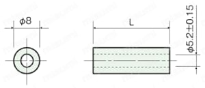 ABSスペーサー（中空） CA/CA-B 外形図11