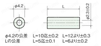 セラミックススペーサー（中空）/CR 外形図1