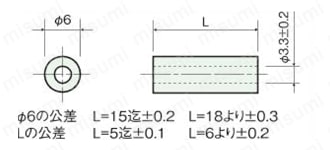 セラミックススペーサー（中空）/CR 外形図3