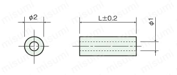 半導体取付スペーサー PT 外形図1