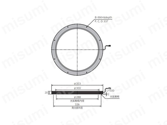 DR-FH353の寸法図