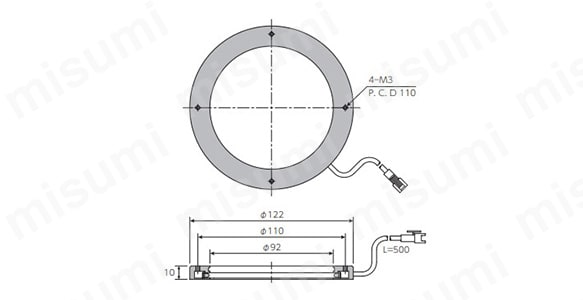 DR-UA122の寸法図