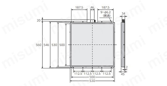 TY-C5050N／TH-C5050の寸法図