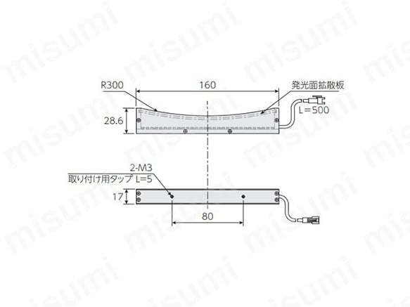 KC-15130-R300の寸法図