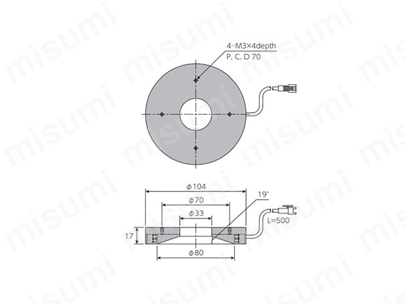 FR-100-2の寸法図