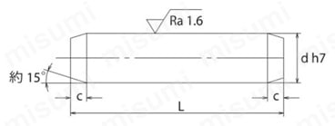 平行ピン B種・h7 SUS316 | 大喜多 | MISUMI(ミスミ)