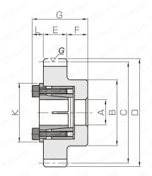 SSG2.5-42F32A　ブッシング締結歯車　Fシリーズ　歯研平歯車　小原歯車工業（KHK）