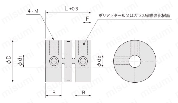 プラスチックカップリング UJ | アサ電子工業 | MISUMI(ミスミ)