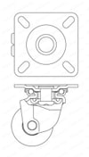 低床重荷重用キャスター HJ HJB HJ-SJ HJB-SJ HJ-AD AD 金具セット（車輪なし） 図面