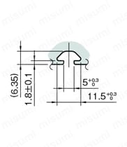 Line5 ストラットプロファイル 60X20 1列溝X3列溝 4面溝 SPH A詳細図