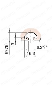 Line6 ストラットプロファイル 軽量型 60×60 2列溝×2列溝 4面溝 SPL A詳細図
