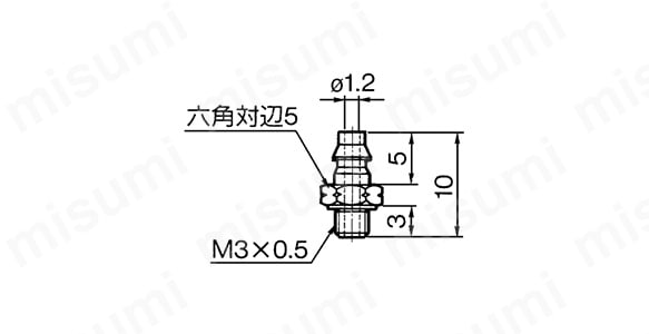 軟質チューブ用バーブ継手：M-3AU-3,-4:関連画像