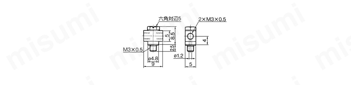 ユニバーサルチー：M-3UTの外形図