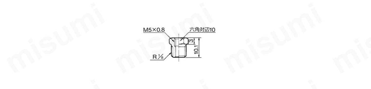 ブッシュ：M-5Bの外形図