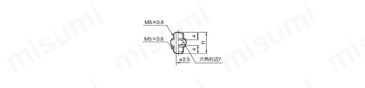 ニップル：MS-5Nの外形図