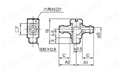 軟質チューブ用バーブチー：MS-5ATHU-3, -4, -6:関連画像