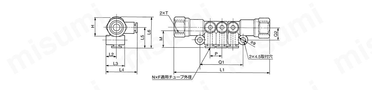ワンタッチ管継手/マニホールド KM12:関連画像