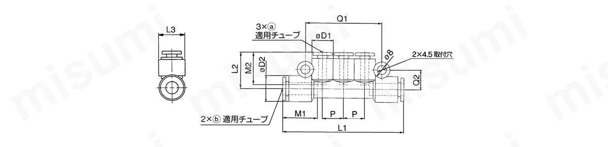 ワンタッチ管継手/マニホールド KM13:関連画像
