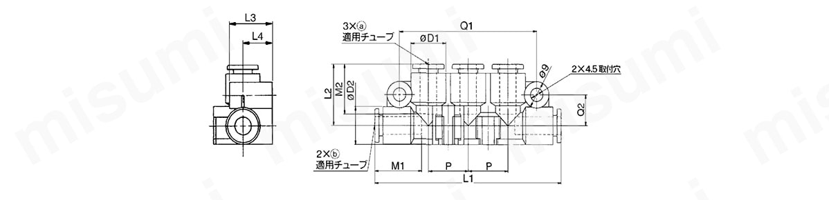 ワンタッチ管継手/マニホールド KM16:関連画像
