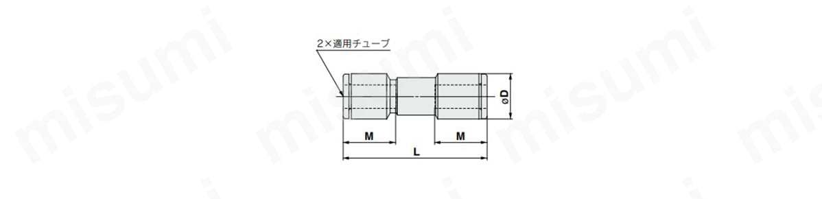 ワンタッチ管継手付／ブッシュタイプチェックバルブ AKH・AKBシリーズ SMC MISUMI(ミスミ)