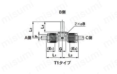 チューブ出しレジューシングユニオンティ LQ1T-T-R ミリサイズ:関連画像