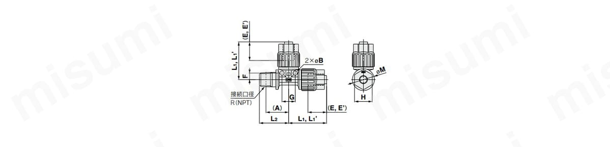 メイルランティ：LQ3R-Mの外形図