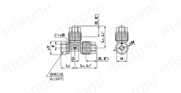 フィメイルランティ LQ3R-Fの外形寸法図