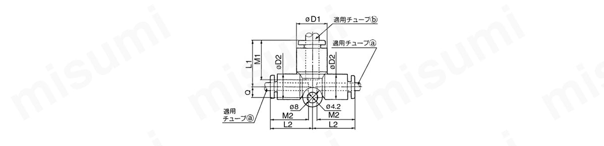 異径チーズ：KGTの外形図