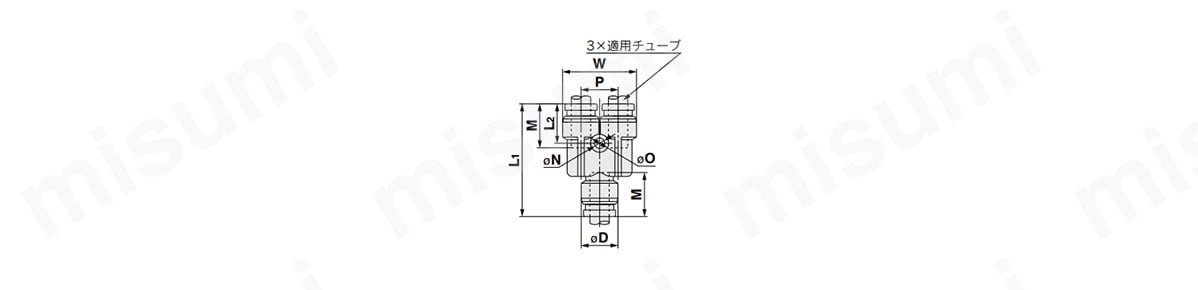 SUS316 ワンタッチ管継手 KQG2シリーズ ユニオンワイ KQG2U | SMC