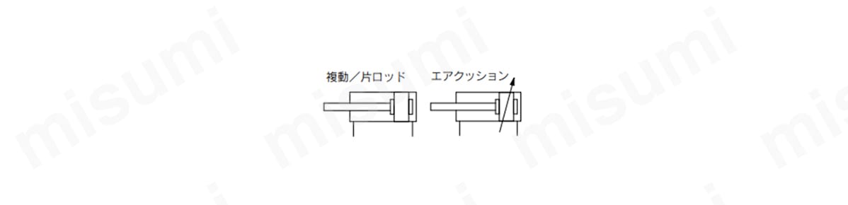エアシリンダ 標準形 複動・片ロッド CM2シリーズ | SMC | MISUMI(ミスミ)