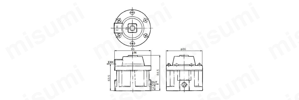 リキッドコレクタ排気圧利用形 AEP100-02 SMC MISUMI(ミスミ)
