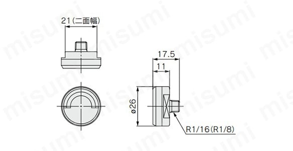 G27-10-01／G27-10-R1 寸法図 ※（ ）内寸法は接続ねじR1/8の場合