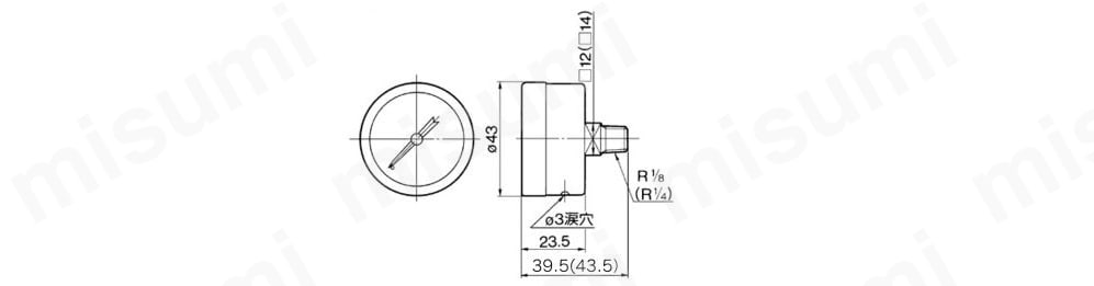 G43-2-01 一般用圧力計（DT形） G43 SMC MISUMI(ミスミ)