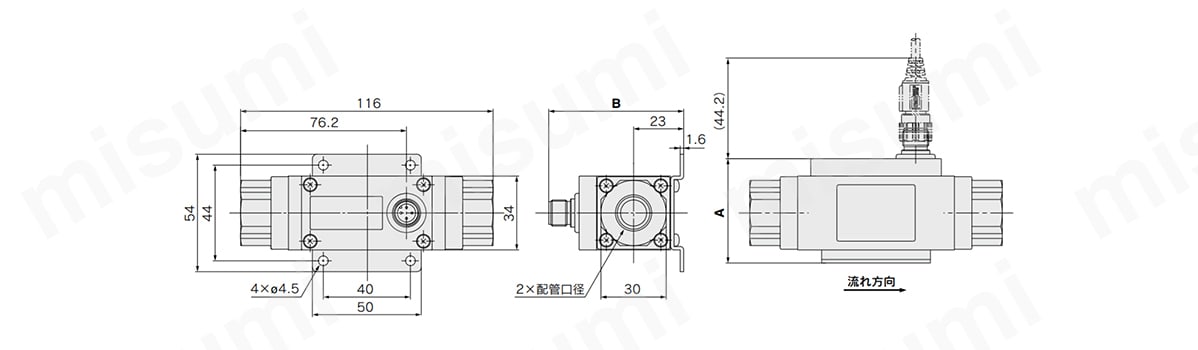 PF2A511･521･551の寸法図