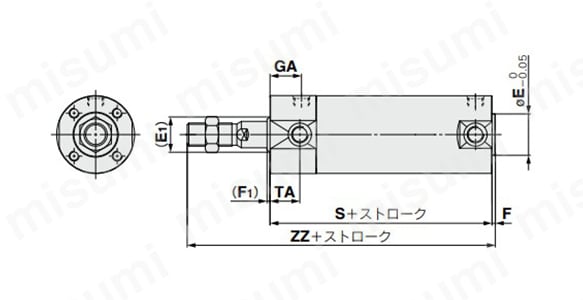 CDG1BA40-50Z | エアシリンダ 標準形 複動・片ロッド CG1シリーズ 
