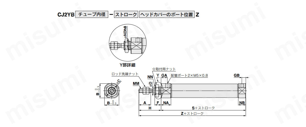 トレック販売店 CKD 偏平シリンダ用ピストンロッド組立 FCD-KL-32-117