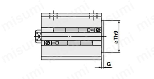φ20（直径20mm）・φ25（直径25mm）の寸法図 ヘッド側インロー付きの場合