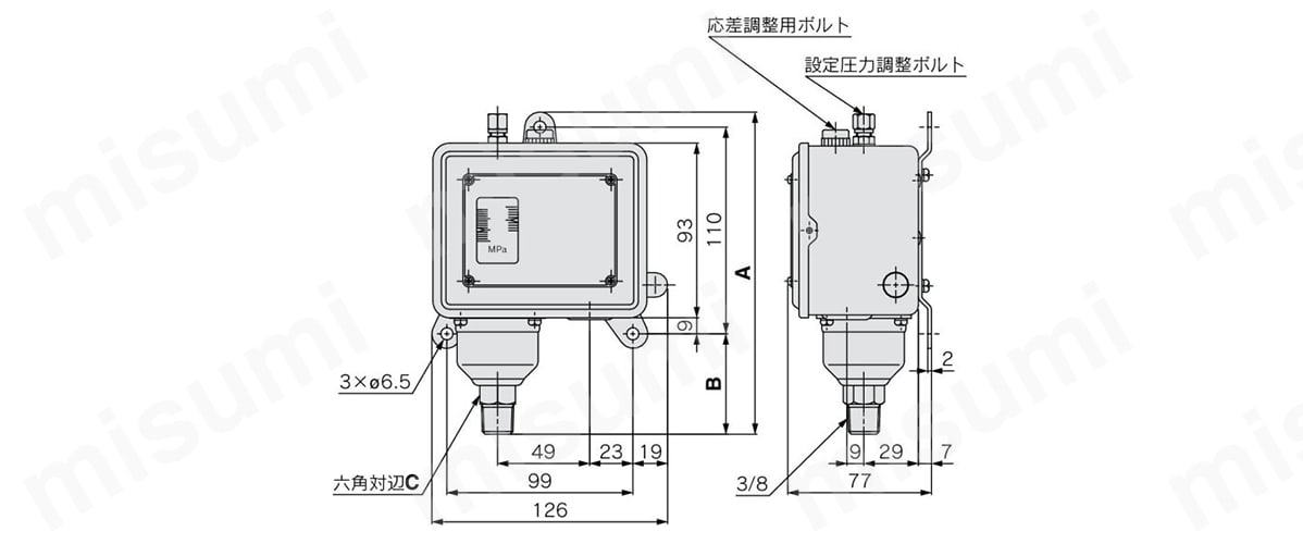 ISG121-031 | 汎用圧力スイッチ ISGシリーズ | SMC | MISUMI(ミスミ)