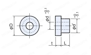 ABS ブッシュ A/A-B 外形図