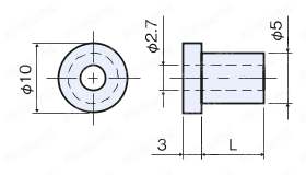 ツバ厚ブッシュ D-L/D-LB/T-L/PE-L 外形図1