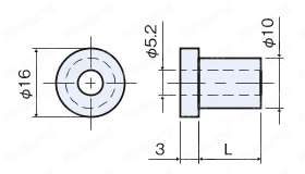ツバ厚ブッシュ D-L/D-LB/T-L/PE-L 外形図4