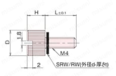 黄銅 ローレットツマミ（スリ割付） NB-A/A-N/AC/AC-N 外形図_08