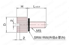 黄銅 ローレットツマミ（スリ割付） NB-A/A-N/AC/AC-N 外形図_09