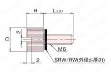 黄銅 ローレットツマミ（スリ割付） NB-A/A-N/AC/AC-N 外形図_10